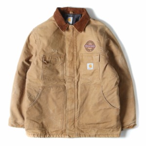 Carhartt カーハート ジャケット 90s ブランケットライナー付き 襟コーデュロイ ブラウンダック トラディショナルコート 90年代 USA製 UF