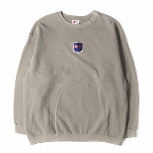 NIKE / vintage ナイキ ヴィンテージ スウェット サイズ:XL 90s エンブレム クルーネック スウェットシャツ USA製 トープ トップス トレ