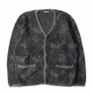 NEIGHBORHOOD ネイバーフッド カーディガン サイズ:M 21AW レオパード柄 モヘヤニット カーディガン MOHAIR CARDIGAN / AN-KNIT LS ブラ