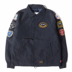 WTAPS ダブルタップス ジャケット サイズ:S ワッペン付き スーベニア ジャケット コーチジャケット SOUVENIR JK 17SS ネイビー 紺 アウタ