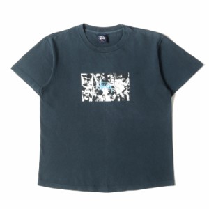 STUSSY ステューシー Tシャツ サイズ:M 90s OLD STUSSY オールドステューシー 紺タグ フォトグラフィック クルーネック 半袖 Tシャツ USA