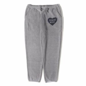 HUMAN MADE ヒューマンメイド パンツ サイズ:XL 22AW ハートロゴ フリース パンツ FLEECE PANTS HM24PT010 グレー ボトムス ズボン 【メ