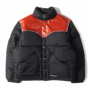 Supreme シュプリーム ジャケット サイズ:L 22AW グリッター ヨーク ダウン ジャケット Glitter Yoke Down Puffer Jacket ブラック レッ