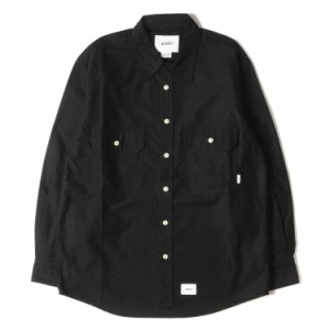 WTAPS ダブルタップス シャツ サイズ:M 18AW コットン モールスキン CPO シャツ CPO / SHIRT ブラック 黒 トップス カジュアルシャツ 長