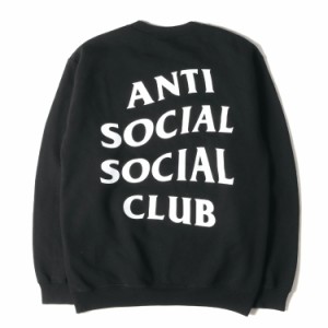 Anti Social Social Club アンチ ソーシャル ソーシャル クラブ スウェット サイズ:S ブランドロゴ クルーネック スウェットシャツ ブラ