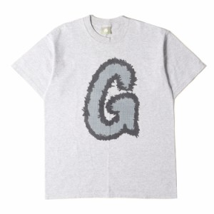 GOOD ENOUGH グッドイナフ Tシャツ サイズ:M 00s ニット転写 ビッグG ロゴ クルーネック 半袖 Tシャツ グレー 00年代 アーカイブ トップ