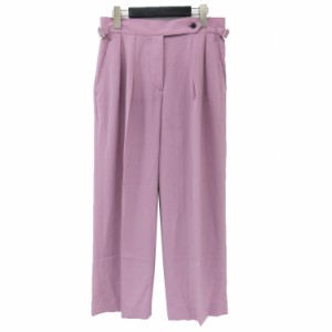 PS Paul Smith ピーエス ポールスミス パンツ ストレート ピンク 40(M) ワイドパンツ センタープレス タック ポリエステル 日本製 ボトム