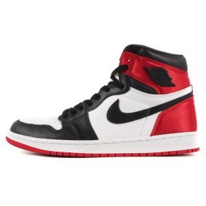 NIKE ナイキ WMNS AIR JORDAN 1 RETRO HIGH OG SATIN BLACK TOE (CD0461-016) エア ジョーダン ブラック ホワイト バーシティレッド WMNS