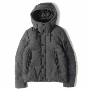 西川ダウン ジャケット サイズ:S NANO UNIVERSE ナノユニバース フーディー ウール ツイード ダウン ジャケット WOOL G2 DOWN JACKET NUC