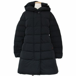 WoolRich ウールリッチ UNITED ARROWS 別注 ダウン コート ジャケット ブラック 黒 M ミドル丈  Aライン フード フーディー ファスナー 