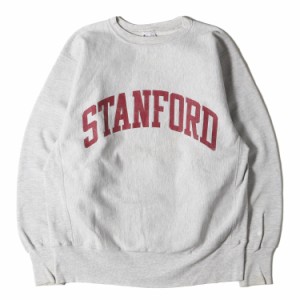 Champion チャンピオン スウェット サイズ:L 90s 刺繍タグ STANFORD リバースウィーブ 両面プリント カレッジ スウェットシャツ USA製 / 