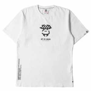 A BATHING APE ア ベイシング エイプ Tシャツ サイズ:S AAPE BY A BATHING APE リフレクター 猿迷彩 フェイス クルーネック 半袖 ホワイ