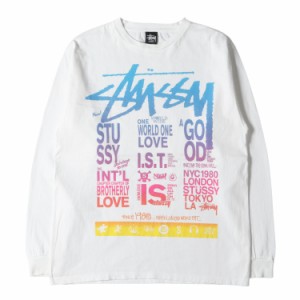 STUSSY ステューシー Tシャツ サイズ:XL グラデーション グラフィック ロングスリーブ Tシャツ ホワイト 白 トップス カットソー 長袖Tシ