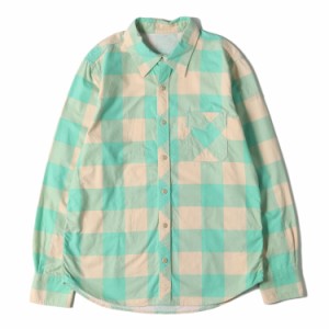 TMT ティーエムティー シャツ サイズ:L プリント バッファローチェック ネルシャツ L/SL ORIGINAL BUFFALO CHECK PRINT SHIRTS ライトグ