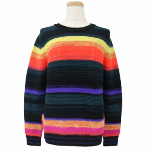 PS Paul Smith ピーエスポールスミス ニット サイズ:M プルオーバー クルーネック 長袖 グラデーション ボーダー ウール モヘヤブレンド 