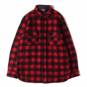 WoolRich ウールリッチ シャツ サイズ:記載なし(M位) 80s バッファローチェック ウール 長袖シャツ レッド ブラック 赤黒 80年代 ヴィン