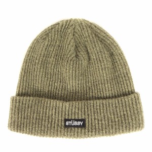 STUSSY ステューシー 20AW スモールロゴパッチ ワッチキャップ ニット ビーニー Small Patch Watch Cap オリーブ 帽子 ニットキャップ【