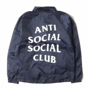 Anti Social Social Club アンチ ソーシャル ソーシャル クラブ ジャケット サイズ:S ブランドロゴ コーチジャケット ネイビー 紺 USA製 