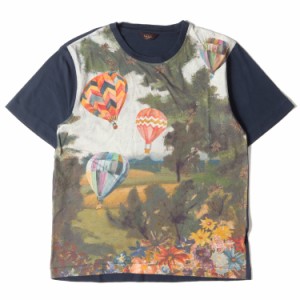 Paul Smith ポールスミス Tシャツ サイズ:L アートプリント クルーネックTシャツ 184331 299Z 絵画 気球 ネイビー 紺 日本製 ブランド ト