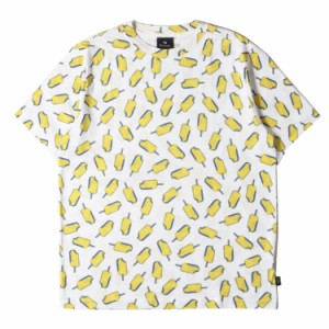 Paul Smith ポールスミス Tシャツ サイズ:L グラフィック プリント クルーネックTシャツ 182509 011R 総柄 PS ホワイト イエロー 日本製 