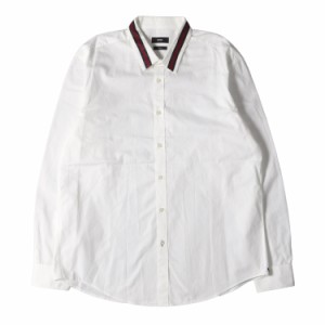 HUGO BOSS ヒューゴボス シャツ サイズ:2XL 襟テープライン スリムフィット コットン ボタンシャツ ホワイト 白 トップス カジュアルシャ