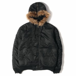 Supreme シュプリーム ジャケット サイズ:M 14AW N-2B フライトジャケット Flight Satin N-2B Parka ブラック 黒 アウター ブルゾン 上着