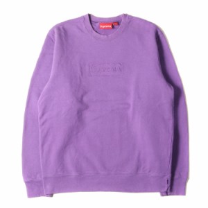 Supreme シュプリーム スウェット サイズ:M 20SS カットアウト ボックスロゴ スウェットシャツ Cutout Logo Crewneck バイオレット トッ