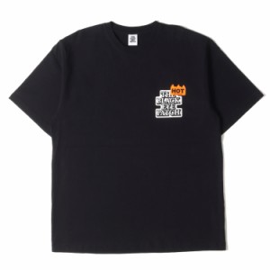 BlackEyePatch ブラックアイパッチ  Tシャツ サイズ：L ワンポイント グラフィック HOT ロゴ クルーネック Tシャツ ブラック 黒 トップス