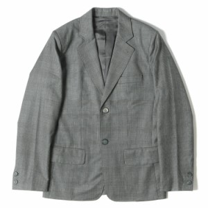 A.P.C. アーペーセー ジャケット グレンチェック ウール 2B テーラードジャケット グレー XS アウター ブレザー 【メンズ】【中古】【K36