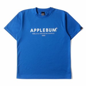 APPLEBUM アップルバム Tシャツ サイズ:L ブランドロゴ ドライジャージ クルーネック 半袖 Tシャツ ブルー トップス カットソー 【メンズ