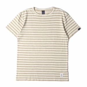 APPLEBUM アップルバム Tシャツ サイズ:XL ボーダーライン クルーネック 半袖 Tシャツ BORDER T-SHIRT 17SS ナチュラル ベージュ トップ