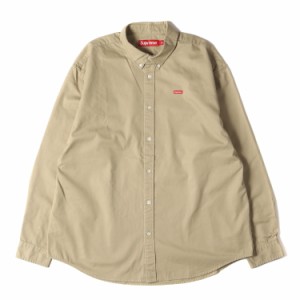 Supreme シュプリーム シャツ サイズ:L 23AW スモールボックスロゴ ボタンダウン 長袖シャツ Small Box Shirt タン トップス カジュアル