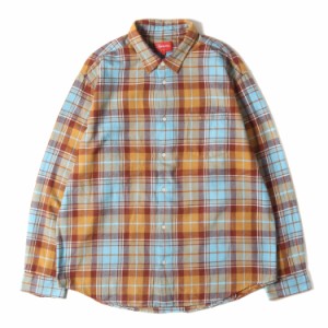 Supreme シュプリーム シャツ サイズ:L 122AW タータンチェック フランネル 長袖シャツ Plaid Flannel Shirt ラスト ライトブルー トップ