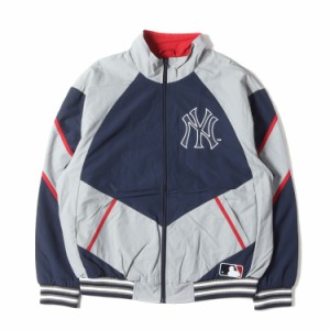 Supreme シュプリーム ジャケット サイズ:M 21AW New York Yankees ×MLB ナイロン トラックジャケット Track Jacket ネイビー グレー ニ