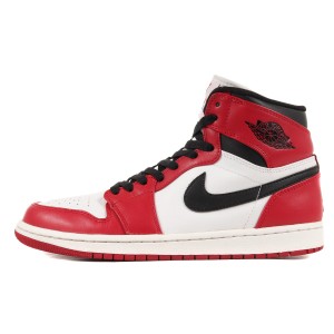 NIKE ナイキ AIR JORDAN 1 RETRO HIGH CHICAGO (2012年製 / 332550-163) エアジョーダン1 レトロ ハイ シカゴ ホワイト バーシティレッド