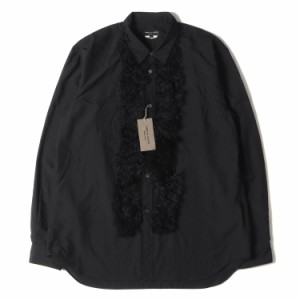 COMME des GARCONS HOMME PLUS コムデギャルソン オムプリュス シャツ サイズ:L 23AW ファー デザイン ポリ ブロード ドレスシャツ 切替 