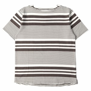 NONNATIVE ノンネイティブ Tシャツ サイズ:2 22SA プリントボーダー ボートネック 半袖Tシャツ DWELLER BOAT NECK S/S TEE COTTON JERSEY