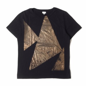 Paul Smith ポールスミス Tシャツ サイズ:M グラフィック 箔プリント クルーネック 半袖Tシャツ ブラック 黒 トップス カットソー コット