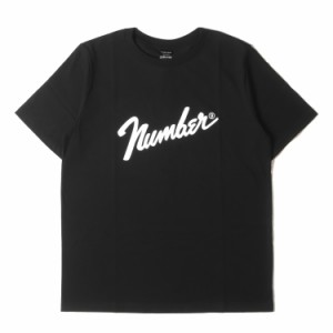 NUMBER (N)INE ナンバーナイン Tシャツ サイズ:3 復刻モデル フェンダーロゴ クルーネック 半袖Tシャツ ブラック 黒 トップス カットソー