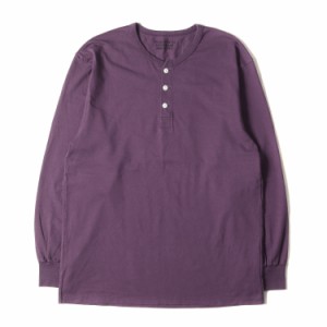 WACKO MARIA ワコマリア Tシャツ サイズ:L 22SS ヘンリーネック ロングスリーブTシャツ HENRY NECK SHIRT パープル トップス カットソー 