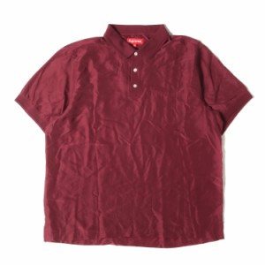 Supreme シュプリーム ポロシャツ サイズ:XL 17SS クラシックロゴ シルク 半袖ポロシャツ / Silk Polo バーガンディー トップス カットソ