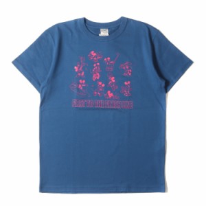 CALEE キャリー Tシャツ サイズ:M 21SS Disney ミッキーマウス クルーネック 半袖Tシャツ Multi Player T-Shirt ブルー ディズニー コラ