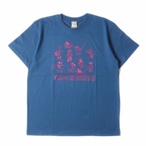 CALEE キャリー Tシャツ サイズ:L 21SS Disney ミッキーマウス クルーネック 半袖Tシャツ Multi Player T-Shirt ブルー ディズニー コラ