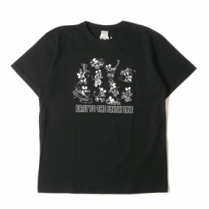 CALEE キャリー Tシャツ サイズ:L 21SS Disney ミッキーマウス クルーネック 半袖Tシャツ Multi Player T-Shirt ブラック 黒 ディズニー 