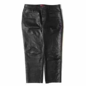 Supreme シュプリーム パンツ サイズ:36 22AW ラムスキン レザーパンツ Leather 5-Pocket Jean ブラック 黒 ボトムス ズボン【メンズ】【