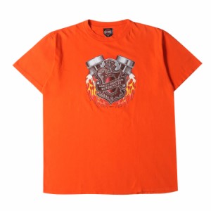 HARLEY-DAVIDSON ハーレーダビッドソン Tシャツ サイズ:XL 00s HOLOUBEK エンブレム グラフィック クルーネック 半袖Tシャツ USA製 / フ