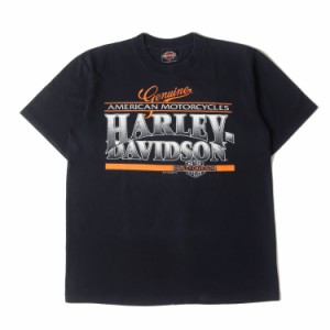 HARLEY-DAVIDSON ハーレーダビッドソン Tシャツ サイズ:L 90s HOLOUBEK ソード グラフィック クルーネック 半袖Tシャツ USA製 ブラック 