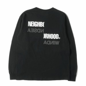 WIND AND SEA ウィンダンシー Tシャツ サイズ:M / 21SS NEIGHBORHOOD コラボロゴ ロングスリーブTシャツ NHWDS-2 / C-TEE. LS ブラック 