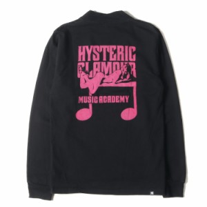 HYSTERIC GLAMOUR ヒステリックグラマー Tシャツ サイズ:S / ガール ウーマン グラフィック ロゴ ポケット ハイネック ロングスリーブTシ