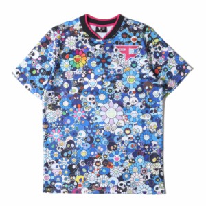 Kaikai Kiki カイカイキキ Tシャツ サイズ:XS 22SS FaZe Clan 村上隆 フラワー柄 ジャージ ゲームTシャツ Jersey T-SHIRT ブルー トップ